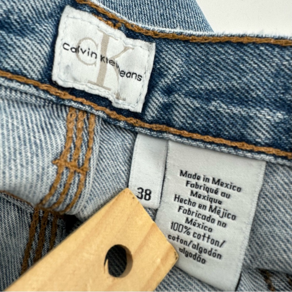 VTG Y2K Calvin Klein Carpenter Jeans Men’s 38 Cotton Faded Stonwash Distressed - Picture 2 of 16